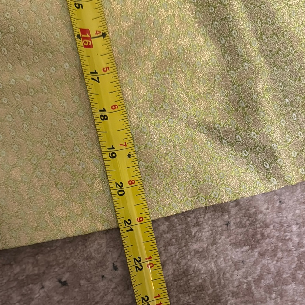 J. Crew Gold and Green Mini Skirt McBling - Size 8 - Picture 2 of 5